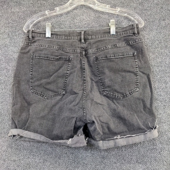 Talbots Women's Stretch Jean Shorts Gray Size 12 Cotton Spandex Blend Pockets - Picture 2 of 12